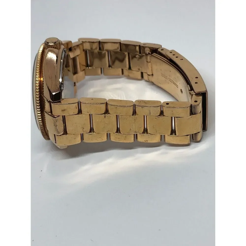 Fossil AM4533 Women's Stainless Steel Analog Taupe Dial Quartz Wrist Watch QB312